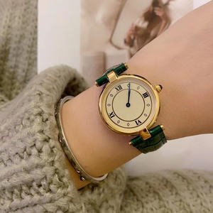 Reloj de Lujo para Mujer 2026, Esfera Redonda con Cristales, Correa de Cuero Genuino, Movimiento Mecánico, Alta Calidad, Estilo Cartieres - Product Image 6