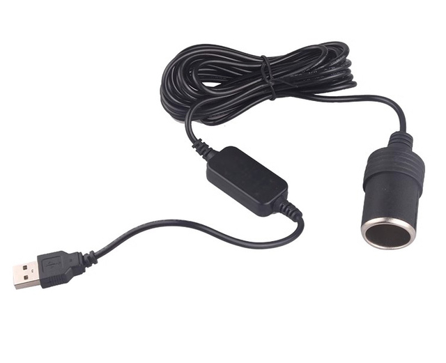 USB 5V to DC12V 1A Car Cigarette Lighter Cable Cord Socket Inverter Converter 12V 1.2A Step up Cable Cord Boost Converter