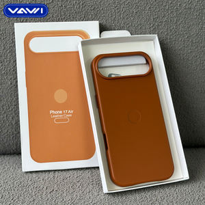 VAWI L006 iPhone用レザー磁気電話ケース17 16 15 14 13 12 11 Pro Max耐衝撃性レザーCapa De Celularロゴカスタマイズ - Product Image 4