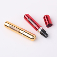Mini bouteilles de parfum en verre vides de luxe rechargeables à fond de 5ml 8ml personnalisées atomiseur de parfum en aluminium portable