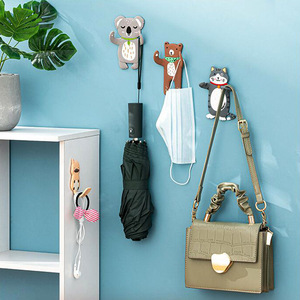 Etiqueta engomada del refrigerador de animales de dibujos animados succión magnética PVC sin clavos gancho curvo puerta Entrada trasera llave colgante pared del hogar - Product Image 3
