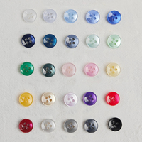 Kancing Resin Bentuk Mangkuk 2.9mm, Kancing Empat Lubang untuk Dekorasi Pakaian