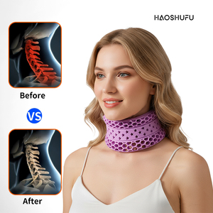Atmungsaktive Halskrause in Wunschfarbe zur Haltungskorrektur, Silikon-Nackenstütze zur Linderung von Nackenschmerzen und -druck - Product Image 3