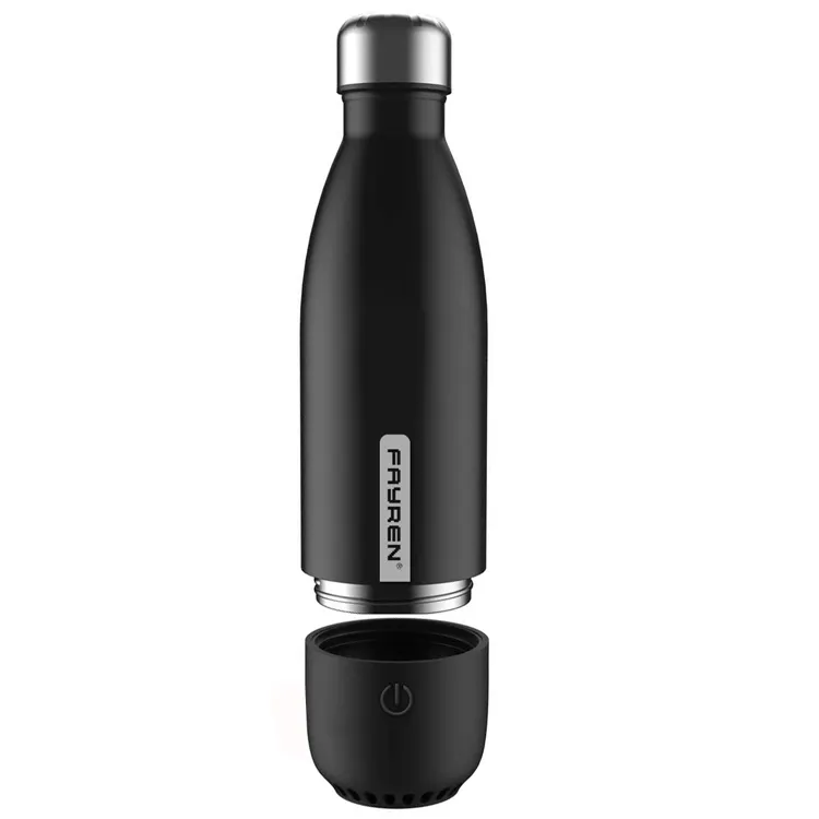 Portable Cola Shape Smart Thermos Double Wall Insulated Stainless Steel Music Travel Sport Water Bottle with Wireless Speaker