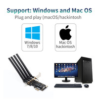 BCM94360CD 802.11ac BT 4.0 Mini Tarjeta de Red PCI-E 1750Mbps Adaptador Inalámbrico 2.4G/5G para iMAC MacOS Tarjeta Wifi Interna
