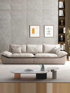 Sofá suave <span class=keywords><strong>de</strong></span> velero <span class=keywords><strong>de</strong></span> fila recta <span class=keywords><strong>de</strong></span> tela tecnológica minimalista italiana moderno Simple sala <span class=keywords><strong>de</strong></span> estar Luz <span class=keywords><strong>de</strong></span> lujo para esponja pequeña - Product Image 5