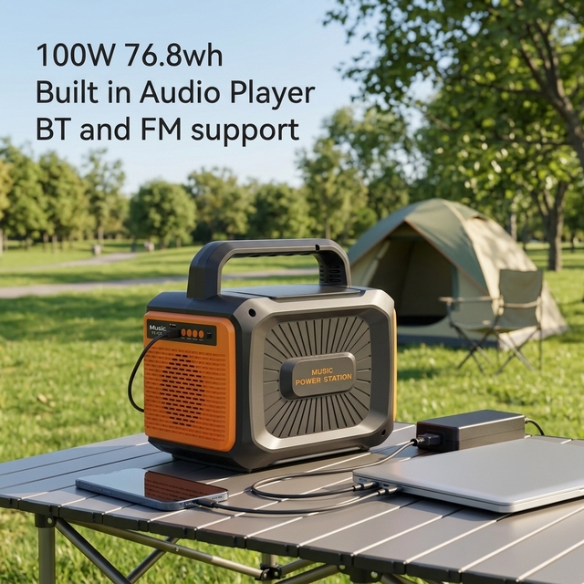 Music Speaker 200W MPPT Outdoor Station Portable 220V/110V Modified Sine Wave Energy Storage Solar Panel Mobile Supply RV Port