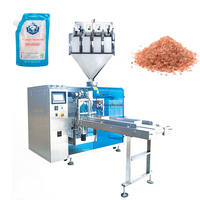 Machine d'emballage de nourriture sèche pour animaux de compagnie, de petite taille, à faible coût, pré-fabriquée, sachet doypack, sac de 5 kg, sucre, riz, remplissage, scellage, ensachage
