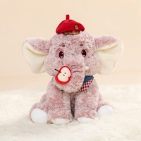 Premium schattig katoenen knuffelolifantje met afneembare outfits, zachte vulling, voor kinderfeestjes, huisdecoratie, stressverlichting