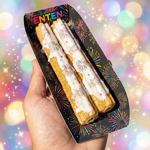 Portaconos de Papel Desechable de Grado Alimenticio Personalizado para Papas Fritas, Crepas, Huevos, Waffles de Burbujas, Comida Callejera, Churros de Menta con Logotipo - Product Image 2