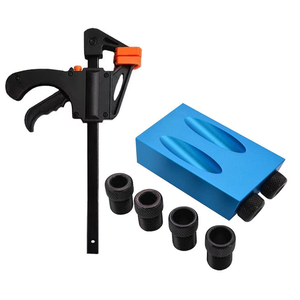 ชุดเครื่องมือเจาะรูไม้<span class=keywords><strong>อลู</strong></span><span class=keywords><strong>มิ</strong></span><span class=keywords><strong>เนียม</strong></span>สีน้ำเงิน8ชิ้นเครื่องมือ<span class=keywords><strong>เจาะ</strong></span>มุมร่วมกันและจิ๊กสกรูหลุมกระเป๋าสำหรับหลุมมุมที่ทำจากไม้ - Product Image 1