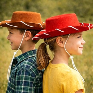Disfraz de <span class=keywords><strong>Vaquero</strong></span> <span class=keywords><strong>Princesa</strong></span> con <span class=keywords><strong>Sombrero</strong></span> de Fieltro para Niños, Ideal para Actuaciones, Fiestas de Despedida de Soltera y Cumpleaños - Product Image 2