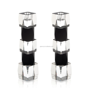 Bougie Juive Juive Magnifique Bougeoirs Bougeoirs <span class=keywords><strong>en</strong></span> Cube Cristal Clair - Product Image 5