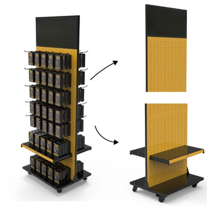 Maßgefertigter Leichtmetall-Rollständer mit Lochplatte für Handy-Zubehör-Präsentation im Geschäft - Product Image 3