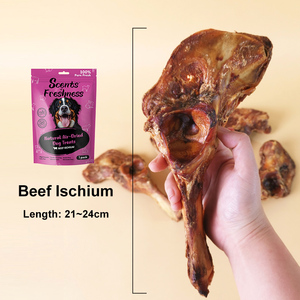 Makanan ringan grosir suguhan anjing Natura hadiah latihan Ischium sapi kering udara Premium untuk membersihkan gigi anjing mengunyah - Product Image 3
