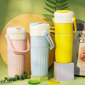 แก้วน้ำสแตนเลสเก็บความร้อน2-in-1ขนาด550มล. + 550มล. กำหนดโลโก้เครื่องล้างจานแบบกำหนดเองได้ช้อนปลอดภัยใช้กลางแจ้ง - Product Image 6