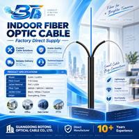 Kabel Fiber Optik Drop Indoor Single Mode BoTong Project Ready GJXH GJXFH untuk Distributor Fiber ke Rumah