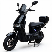 Scooter Eléctrico Económico de 48V 350W, Bicicleta Eléctrica con Neumáticos de Vacío de 14 Pulgadas, 2 Asientos, Bicicleta Eléctrica para Adultos