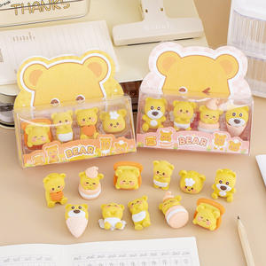 4 Ps Bear Can Assemble Eraser Set Hadiah Natal Alat Tulis Grosir - Product Image 1