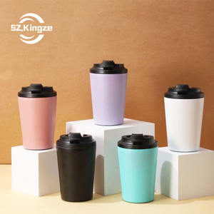 Kingze Logotipo Personalizado Impreso 8oz 12oz Acero Inoxidable <span class=keywords><strong>A</strong></span> Prueba De Fugas Taza Térmica De Viaje Vaso De Café Aislado - Product Image 1