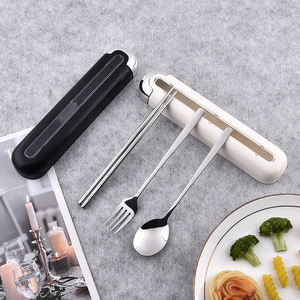 Bán hàng nóng Đũa Muỗng thiết lập dao kéo với hộp lưu trữ xách tay không gỉ bạc Set - Product Image 3