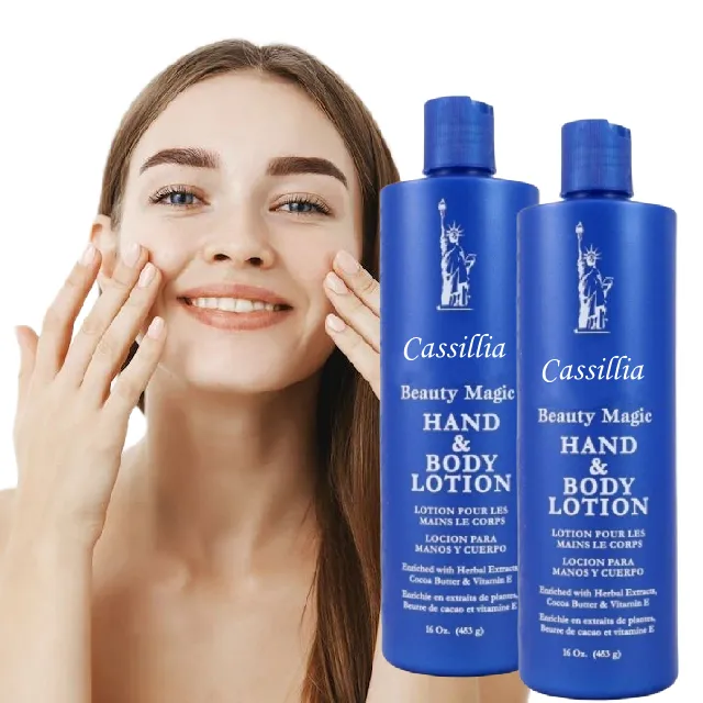 Cassillia Beauty Magic White Mão e Corpo Loção hidratante creme corporal Hidratante e hidratante para clareamento da pele negra