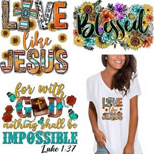 Disegno della principessa dei cartoni animati per il trasferimento DTF adesivo di ferro per bambini metodo di stampa a trasferimento termico Ready Press Transfer - Product Image 5