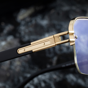 Partagas kacamata hitam pria, gaya Logo kotak <span class=keywords><strong>Semi</strong></span> tanpa bingkai logam jembatan ganda UV400 - Product Image 2