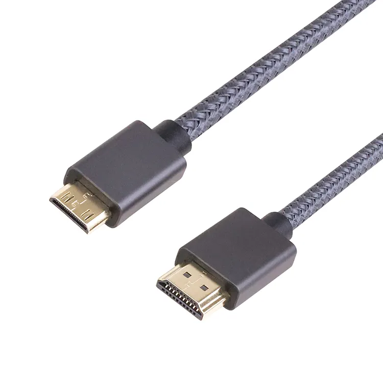 High Quality Gold Plated Audio Video 1m 2m 3m Mini HDMI Male To HDMI Male Cable Support 4K*2K 60Hz For UHD TV