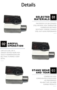 Mini 304 316 Stainless Steel <b>Ball</b> <b>Valve</b> High-Temperature Water Customizable OEM Manufacturer in China - Product Image 6