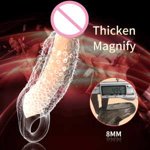 Cincin lengan <span class=keywords><strong>Penis</strong></span> diperbesar waktu ejakulasi kunci cincin Dildo realistis yang dapat digunakan kembali kristal untuk pria mainan seks lainnya - Product Image 4