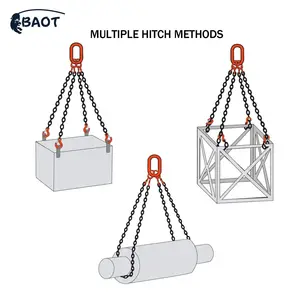 Grade 80 Alloy Lifting And Lashing Chain Sling With Hook 4 Legs Chain Sling