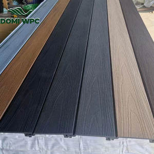 Panneau mural composite <span class=keywords><strong>bois</strong></span>-plastique 156*21mm, co-extrusion WPC, revêtement mural extérieur, bardage mural - Product Image 4