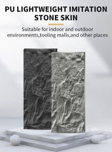 แผ่นผนังโพลียูรีเทน stoneflex 3D ทันสมัยกันน้ำการออกแบบทางเรขาคณิตทำจากพลาสติก - Product Image 6