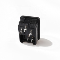 Prise d'alimentation industrielle en cuivre LZ-14-2F-RS AC10A 250V IEC 320 C14 avec interrupteur à bascule rouge ON-OFF