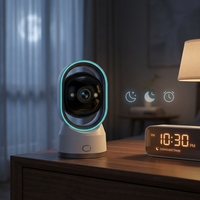 Caméra WiFi OEM ODM PTZ d'intérieur avec vision nocturne couleur, Wi-Fi 360 degrés, large champ de vision, garantie 1 an, moniteur bébé