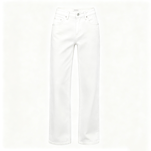 Jeans baggy taille basse pour femme, style Y2K, coupe droite, boyfriend, en denim très extensible, vente en gros usine - Product Image 3
