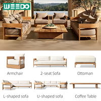Klassisches Massives Teak-Outdoor-Sofa-Set UV-Beständig Umweltfreundlich Villa-Apartment-Garten-Sofa-Set Terrassen-Patio-Möbel Massivholz