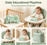 Anneau de dentition personnalisé en silicone souple, poignée de jeu pour bébé, jouet sensoriel antidérapant à mâcher pour gencives sensibles, jeu éducatif quotidien