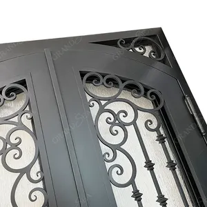 Arcos modernos de Exterior de hierro forjado, diseño exquisito, doble frente, principal