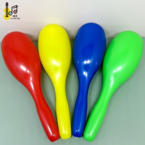 Maracas colorés en plastique Logo personnalisé Marteau de sable Cadeau de <span class=keywords><strong>Noël</strong></span> Enfants Adultes Maracas en plastique Instrument de musique Maracas Shakers - Product Image 1