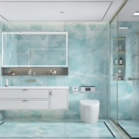 Carrelage en marbre de porcelaine bleu jade, corps plein, poli, résistant aux acides, 600/1200, carrelage mural, garantie 5 ans, salon moderne