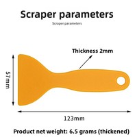 Outil d'application de film de protection en plastique PP pour voiture, raclette jaune pour le nettoyage du verre et le film de protection de téléphone, petit grattoir sûr
