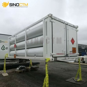 Conteneur de stockage de gaz naturel comprimé (GNC) haute pression à 8, <span class=keywords><strong>9</strong></span>, 10, 11, 12, 14 cylindres, sur skid, 40HQ, 25 MPa, capacité 39,2 m³ - Product Image 1