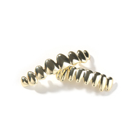 Nouvel Arrivage Grillz Hiphop Plaqué Or 18K pour Dents Grillz 13mm en Laiton Bijoux de Corps Vente en Gros