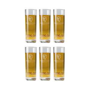 Set di 6 bicchieri Collins Paesano da 350 ml, incisi, per cocktail, prodotti in Sicilia, lavabili in lavastoviglie - Product Image 1