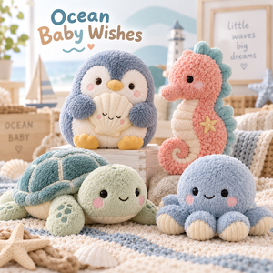 Juguetes de Peluche de Animales Marinos al por Mayor: Pingüino, Caballito de Mar, Tortuga, <span class=keywords><strong>Pulpo</strong></span>, Animales de Peluche para Regalos de Recién Nacidos, Tiendas de Bebés, OEM Personalizado - Product Image 1