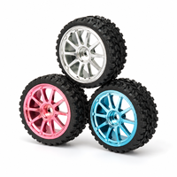 Großhandel 2,1 Zoll Mini Gummi-ABS-Rad mit Blauer Felge und Weichem Laufflächenprofil für Spielzeugauto-Ersatzräder