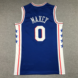 Vente en gros de nouveaux maillots de basket-ball américains cousus Nouvelle saison #0 Maxey #11 Harden #3 Embiid Philadelphia <span class=keywords><strong>76ers</strong></span> Jerseys - Product Image 2
