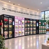 Distributeur automatique intelligent de fleurs réfrigérées OEM ODM, certifié CE, vente chaude en Europe, kiosque 24h sans personnel